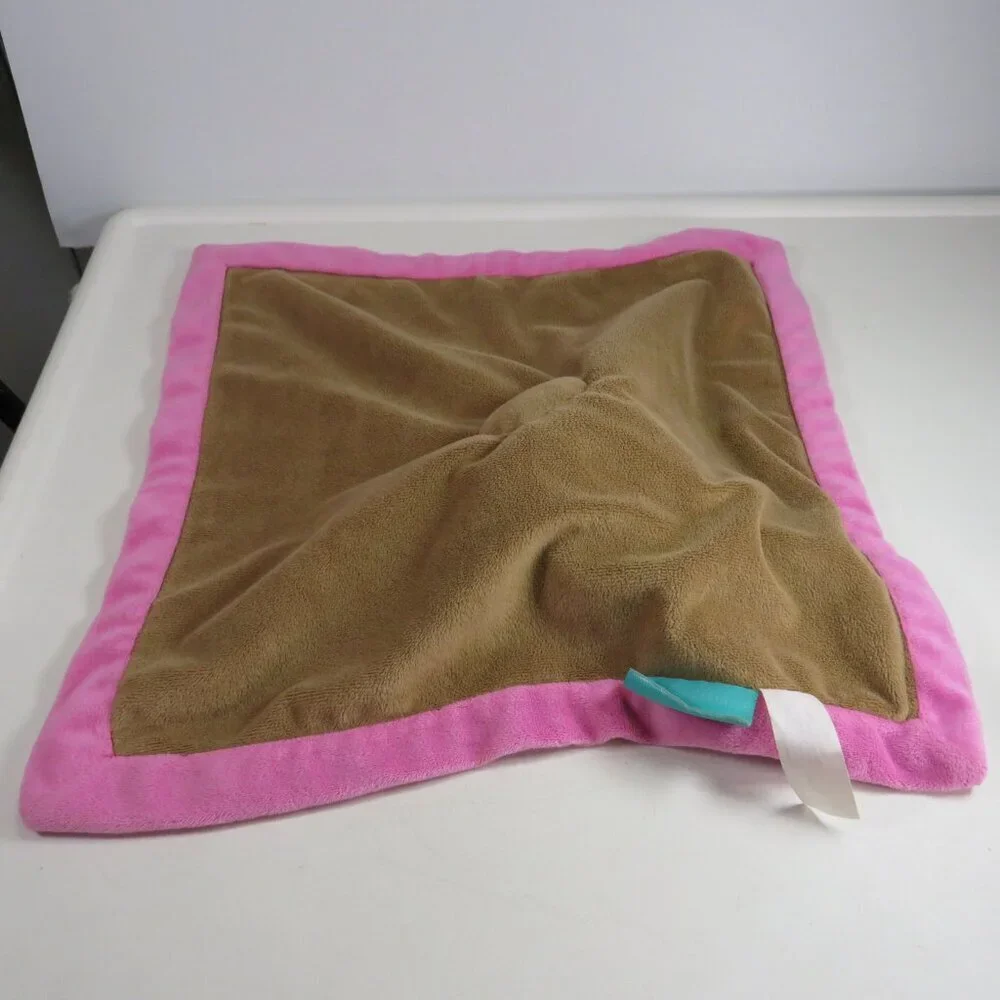 Baby Girl Monkey Blankie Lovey (same fabric front & back) 13x13